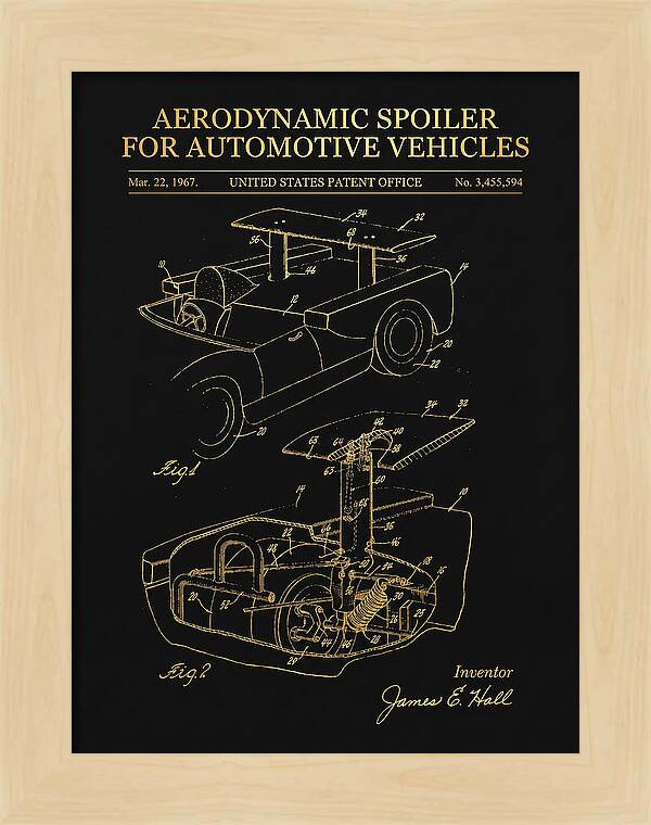 Aerodynamic Spoiler For Automotive Vehicles Gold Patent Us3455594a