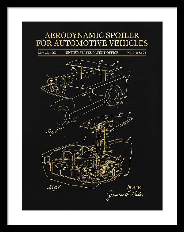 Aerodynamic Spoiler For Automotive Vehicles Gold Patent Us3455594a