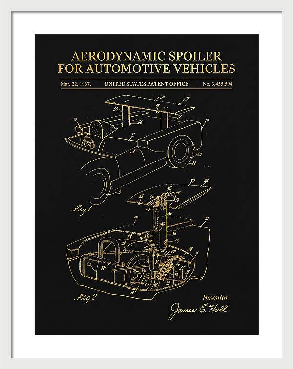 Aerodynamic Spoiler For Automotive Vehicles Gold Patent Us3455594a