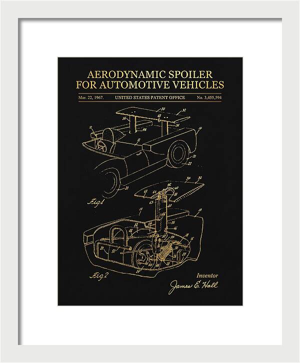 Aerodynamic Spoiler For Automotive Vehicles Gold Patent Us3455594a