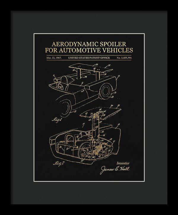 Aerodynamic Spoiler For Automotive Vehicles Gold Patent Us3455594a
