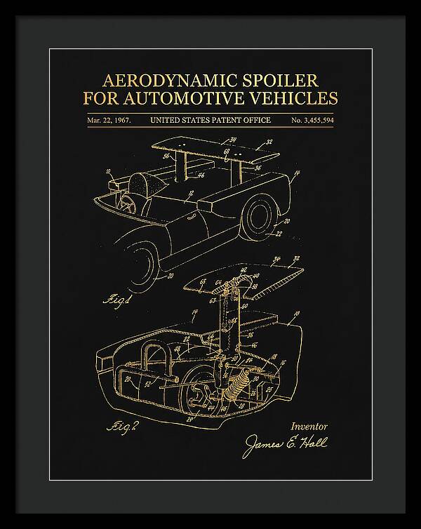 Aerodynamic Spoiler For Automotive Vehicles Gold Patent Us3455594a