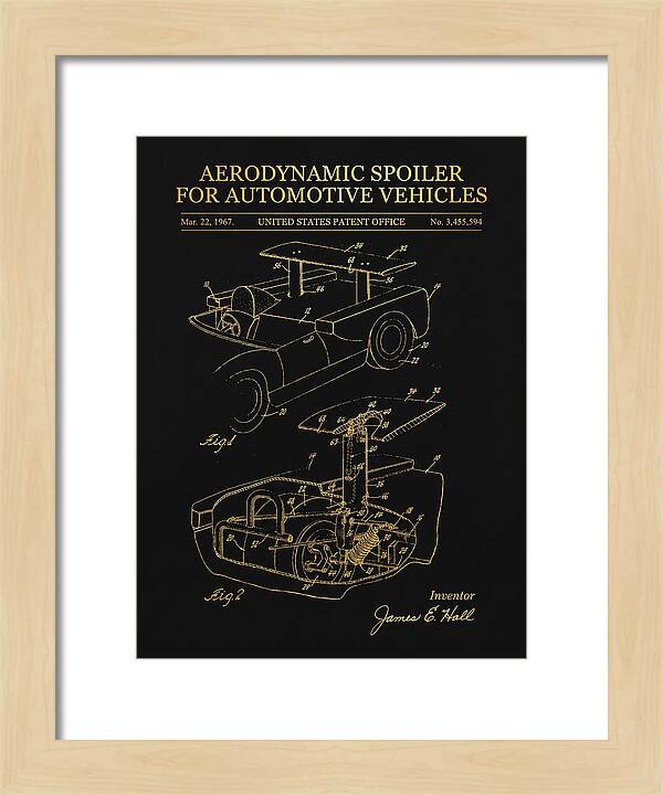 Aerodynamic Spoiler For Automotive Vehicles Gold Patent Us3455594a