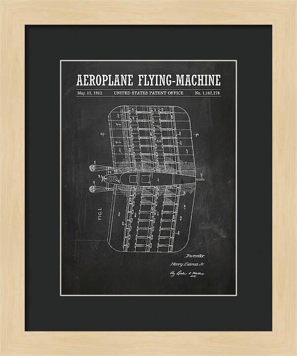 Aeroplane Flying Machine Chalkboard Patent Us1162278