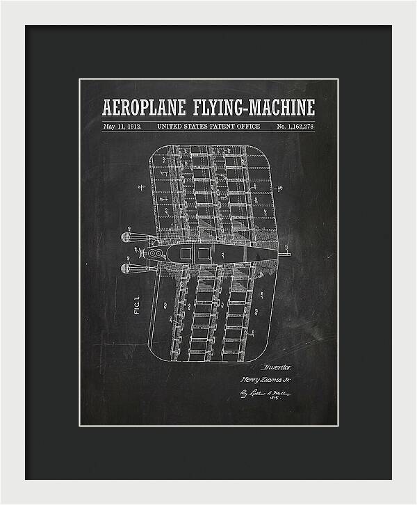 Aeroplane Flying Machine Chalkboard Patent Us1162278