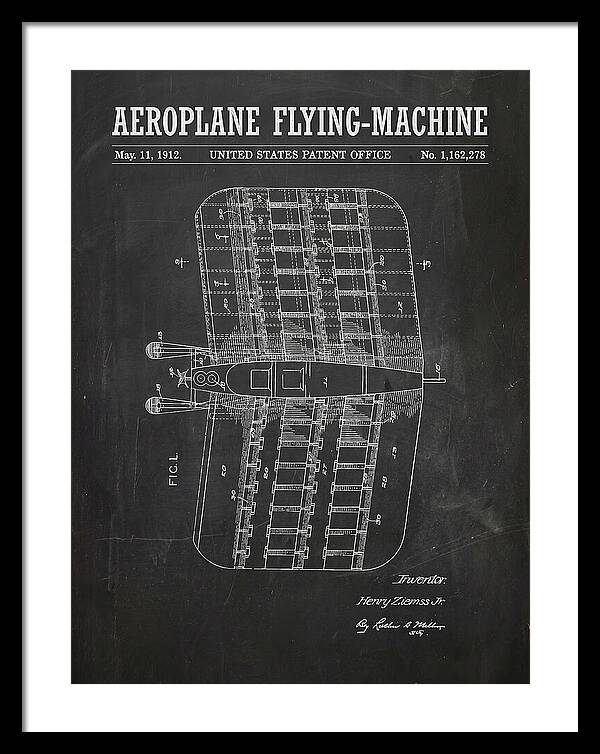 Aeroplane Flying Machine Chalkboard Patent Us1162278