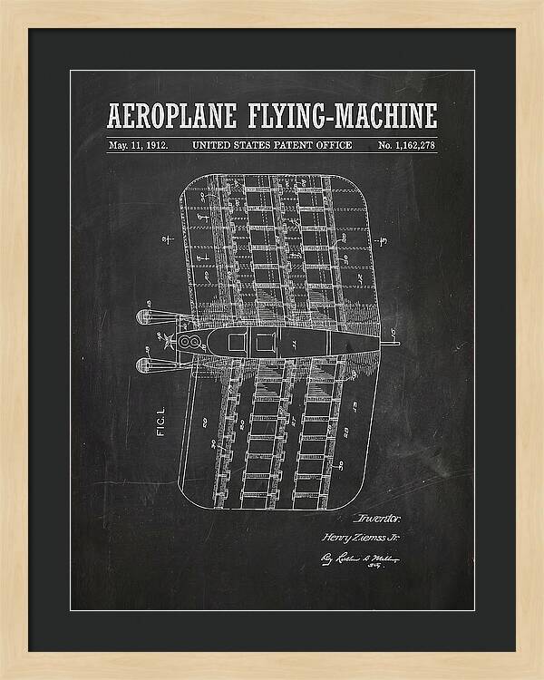 Aeroplane Flying Machine Chalkboard Patent Us1162278