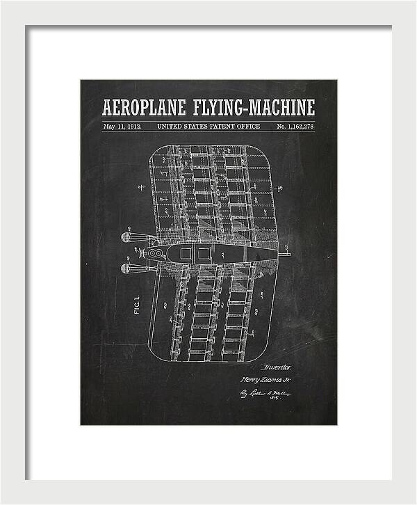 Aeroplane Flying Machine Chalkboard Patent Us1162278