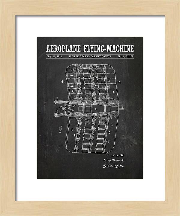 Aeroplane Flying Machine Chalkboard Patent Us1162278