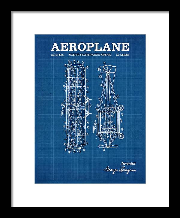 Aeroplane Lanzius Blueprint Patent Us1289206