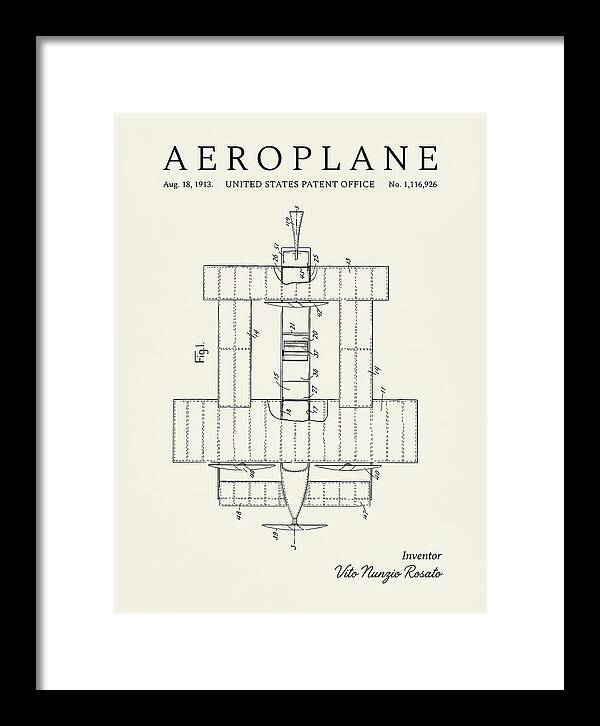 Aeroplane Rosato Minimalist Patent Us1116926