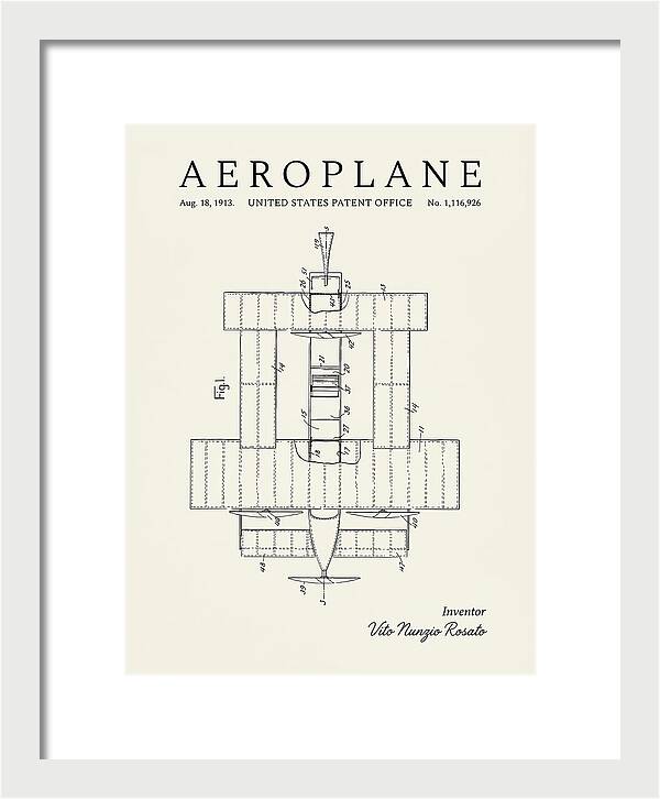 Aeroplane Rosato Minimalist Patent Us1116926