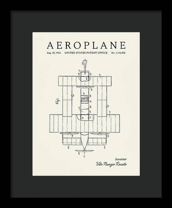 Aeroplane Rosato Minimalist Patent Us1116926