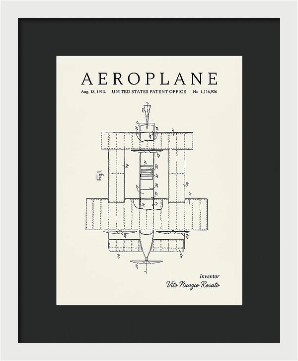 Aeroplane Rosato Minimalist Patent Us1116926
