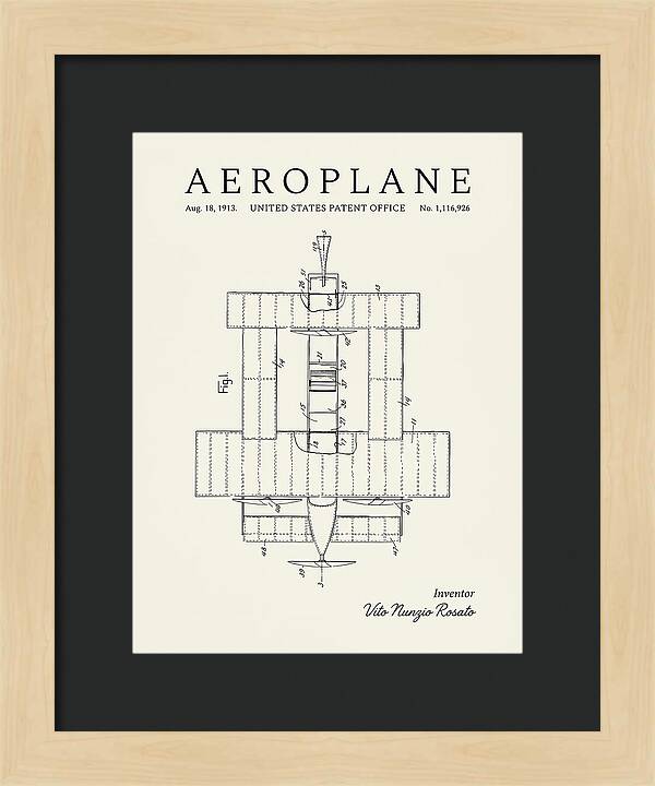 Aeroplane Rosato Minimalist Patent Us1116926