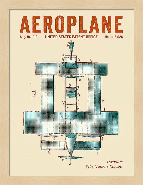 Aeroplane Rosato Retro Patent Us1116926