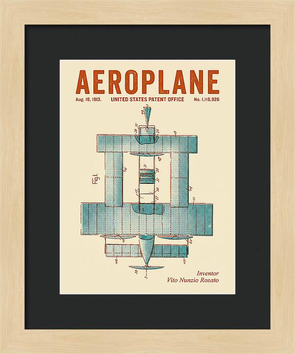 Aeroplane Rosato Retro Patent Us1116926
