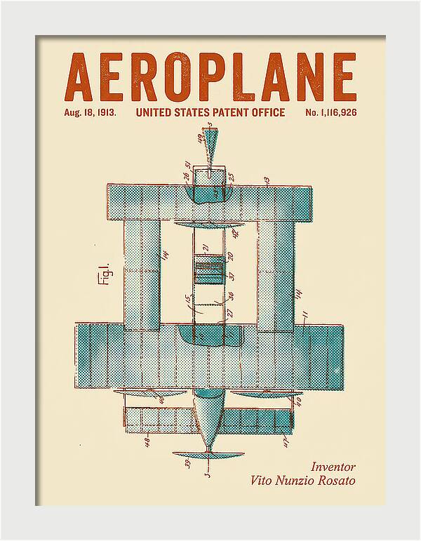 Aeroplane Rosato Retro Patent Us1116926