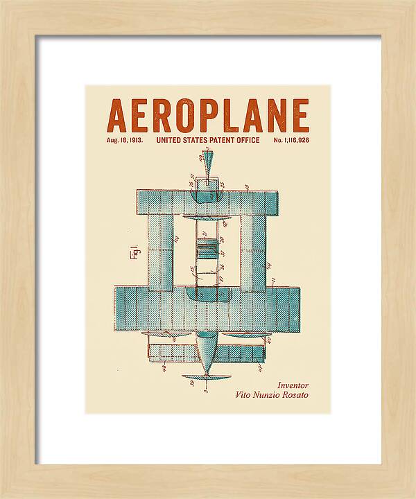 Aeroplane Rosato Retro Patent Us1116926