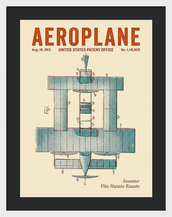 Aeroplane Rosato Retro Patent Us1116926