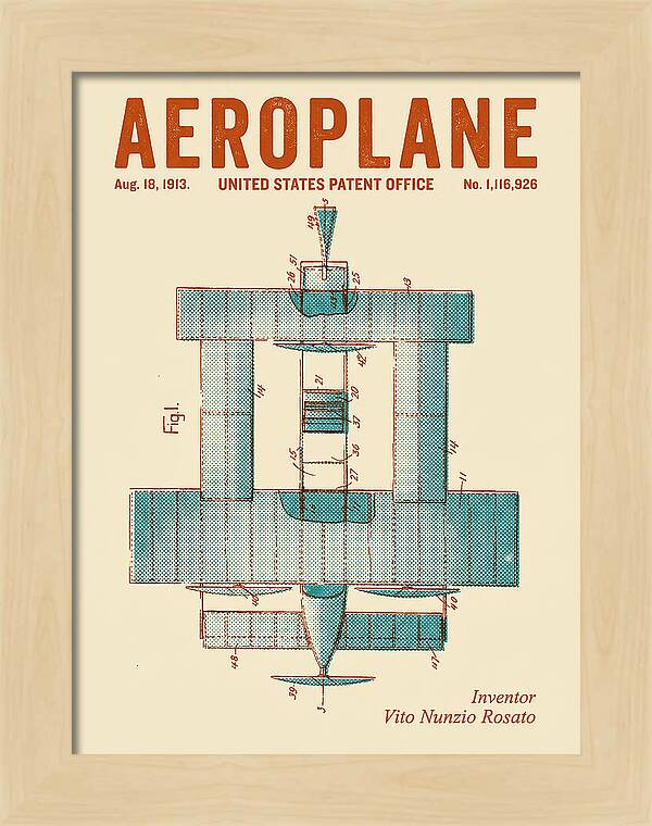 Aeroplane Rosato Retro Patent Us1116926