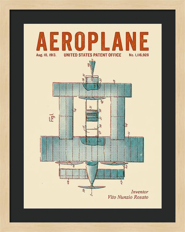 Aeroplane Rosato Retro Patent Us1116926
