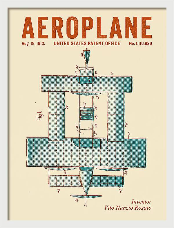 Aeroplane Rosato Retro Patent Us1116926