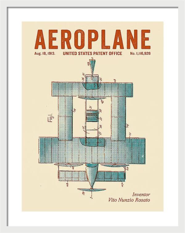 Aeroplane Rosato Retro Patent Us1116926