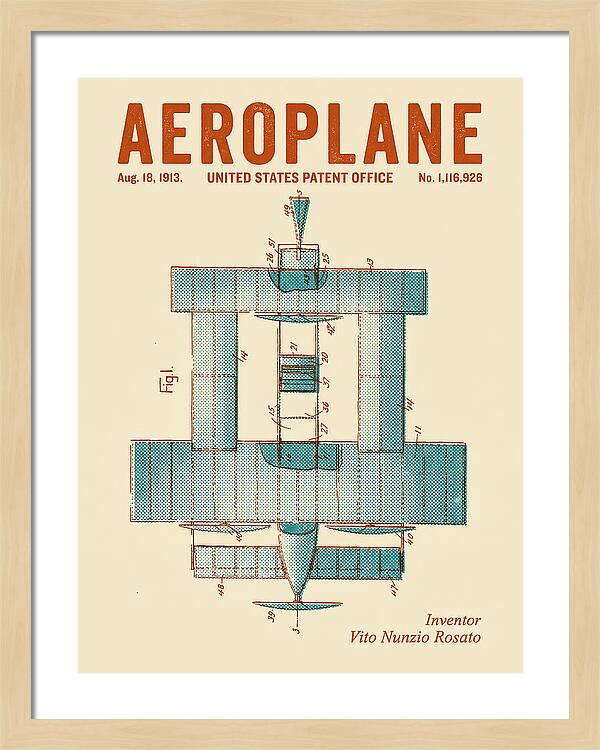 Aeroplane Rosato Retro Patent Us1116926