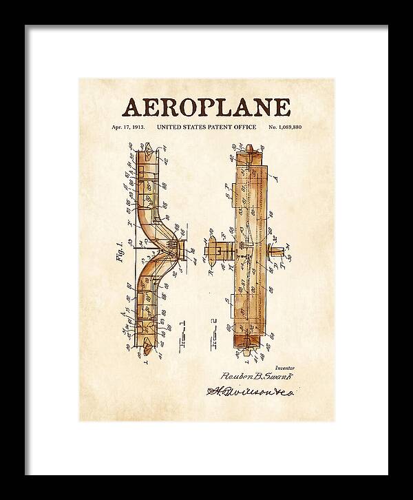 Aeroplane Swank Watercolor Patent Us1089880