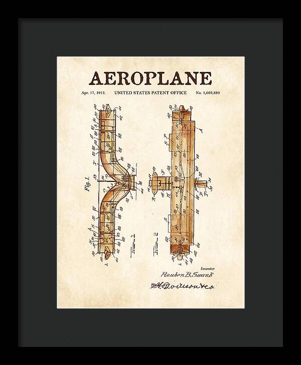 Aeroplane Swank Watercolor Patent Us1089880