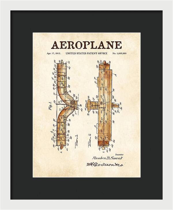 Aeroplane Swank Watercolor Patent Us1089880