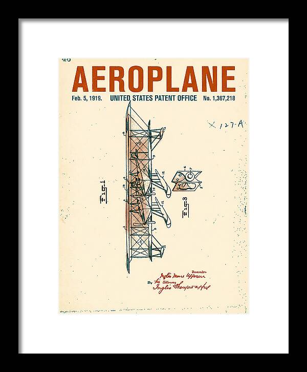 Aeroplane Uppercu Retro Patent Us1367218
