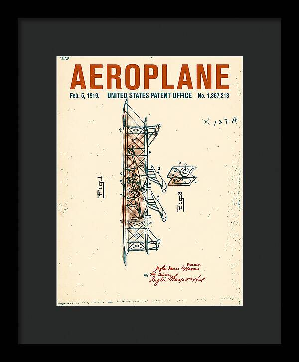 Aeroplane Uppercu Retro Patent Us1367218
