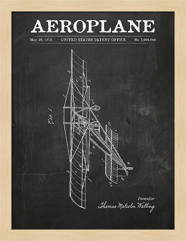 Aeroplane Walling Chalkboard Patent Us1004944