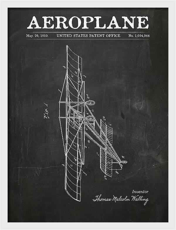 Aeroplane Walling Chalkboard Patent Us1004944