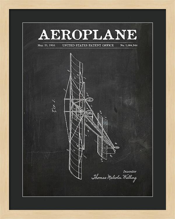 Aeroplane Walling Chalkboard Patent Us1004944