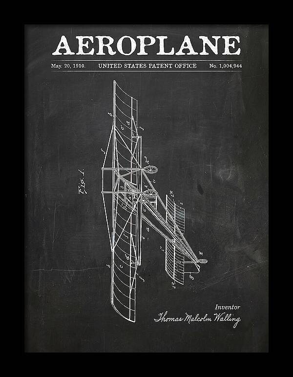 Aeroplane Walling Chalkboard Patent Us1004944
