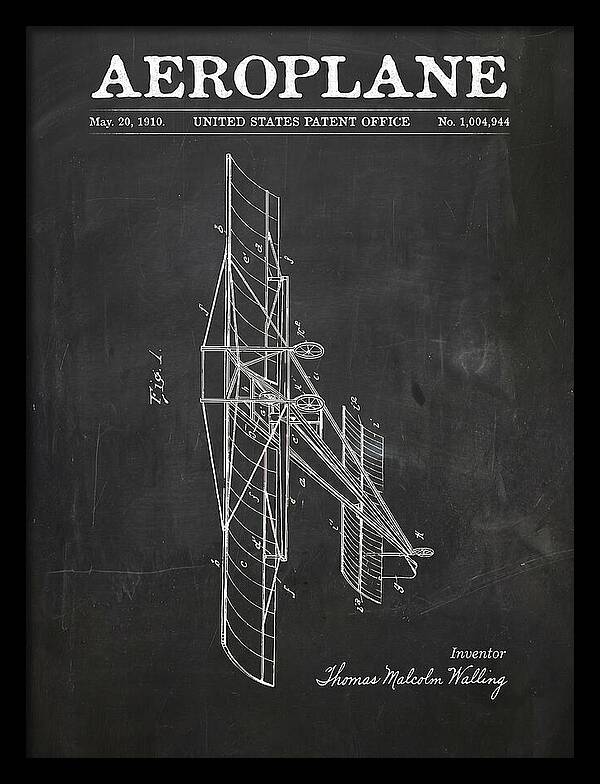Aeroplane Walling Chalkboard Patent Us1004944