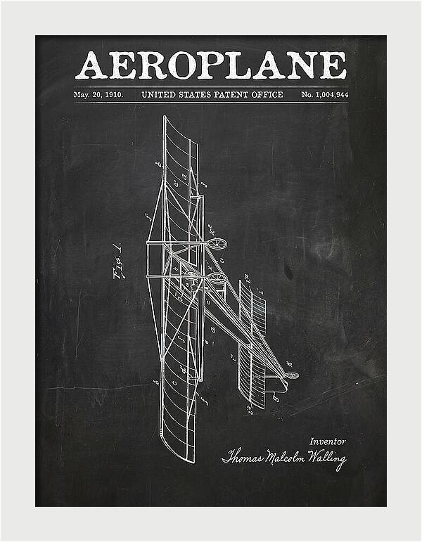 Aeroplane Walling Chalkboard Patent Us1004944
