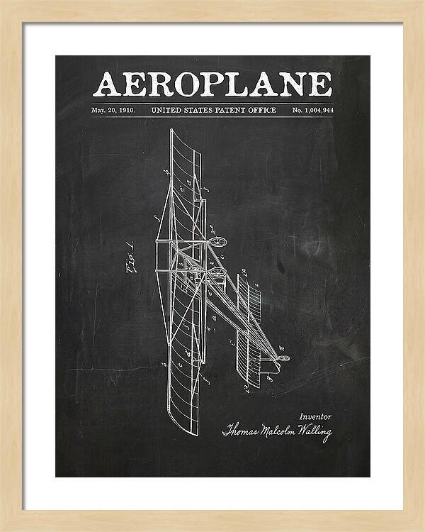 Aeroplane Walling Chalkboard Patent Us1004944