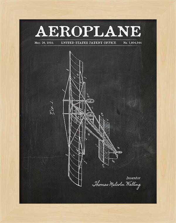 Aeroplane Walling Chalkboard Patent Us1004944