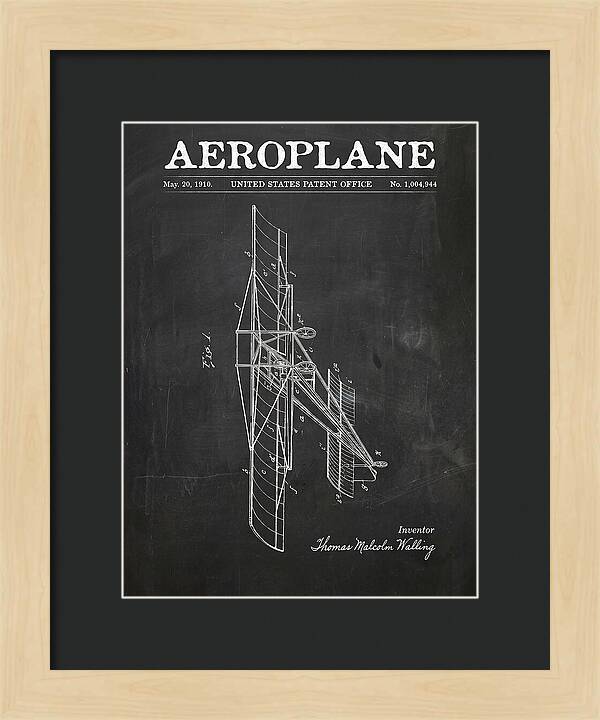 Aeroplane Walling Chalkboard Patent Us1004944