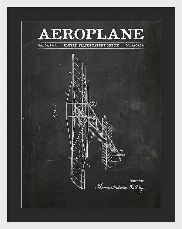 Aeroplane Walling Chalkboard Patent Us1004944