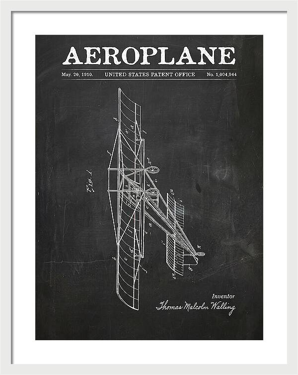 Aeroplane Walling Chalkboard Patent Us1004944