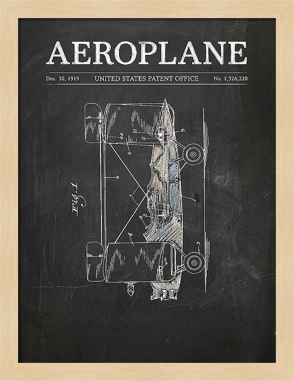 Aeroplane Walling Chalkboard Patent Us1326220