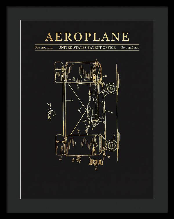 Aeroplane Walling Gold Patent Us1326220