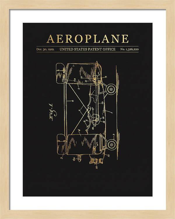 Aeroplane Walling Gold Patent Us1326220