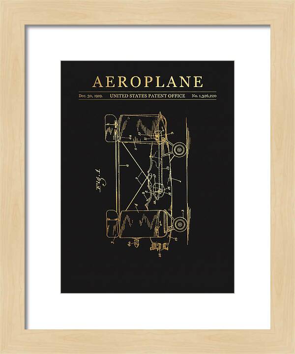 Aeroplane Walling Gold Patent Us1326220