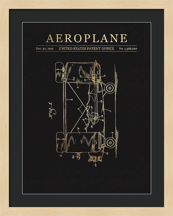 Aeroplane Walling Gold Patent Us1326220